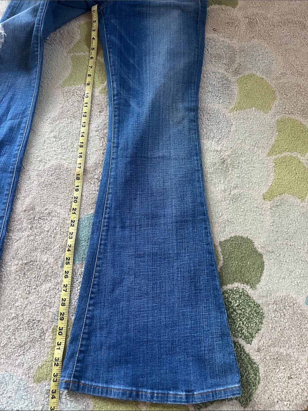 Guess Women's Dark Blue Flare Jeans - Picture 8 of 9